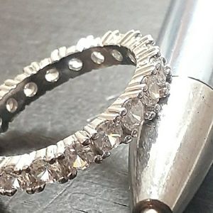 Silver-Tone CZ‎ Ring